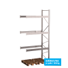 Pallereol flgefag med 3 brelag  H: 4000 mm, L: 1800 mm, D: 1100 mm  Breevne 1050 kg