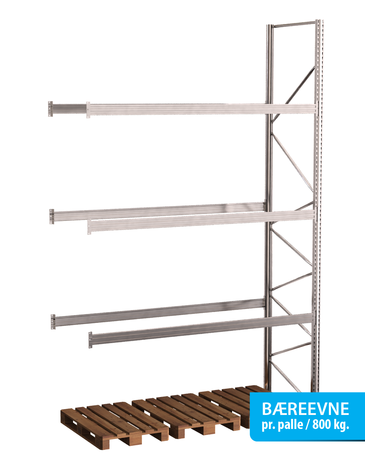 Flgefag - 3 Brelag | H: 4500 mm L: 2700 mm D: 1100 mm | Vlg breevne