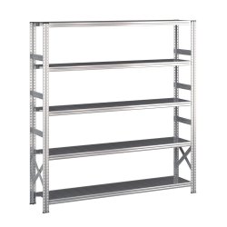 Lagerreol startfag med 5 hylder  H: 1972 mm, L: 1500 mm  Vlg mellem 5 dybdevarianter