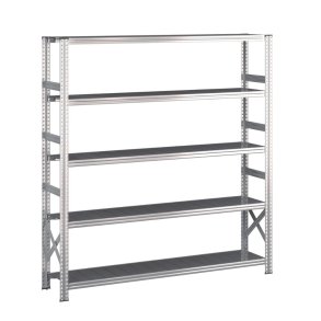 Lagerreol startfag med 5 hylder  H: 1972 mm, L: 1800 mm  Vlg mellem 5 dybdevarianter