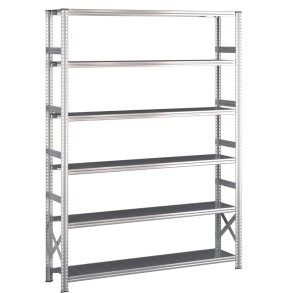 Lagerreol startfag med 6 hylder  H: 2500 mm, L: 1500 mm  Vlg mellem 5 dybdevarianter