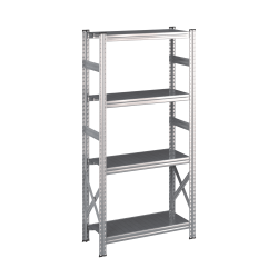 Lagerreol startfag med 4 hylder  H: 1576 mm, L: 600 mm  Vlg mellem 5 dybdevarianter