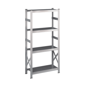 Lagerreol startfag med 4 hylder  H: 1576 mm, L: 600 mm  Vlg mellem 5 dybdevarianter