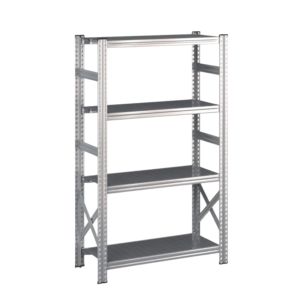 Lagerreol startfag med 4 hylder  H: 1576 mm, L: 900 mm  Vlg mellem 5 dybdevarianter