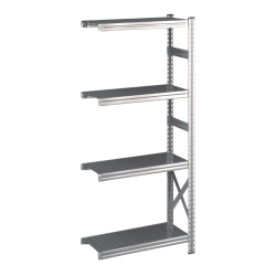 Lagerreol flgefag med 4 hylder  H: 1576 mm, L: 600 mm  Vlg mellem 5 dybdevarianter