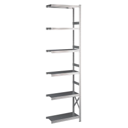 Lagerreol flgefag med 6 hylder  H: 2500 mm, L: 600 mm  Vlg mellem 5 dybdevarianter