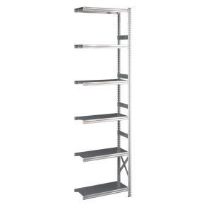 Lagerreol flgefag med 6 hylder  H: 2500 mm, L: 600 mm  Vlg mellem 5 dybdevarianter