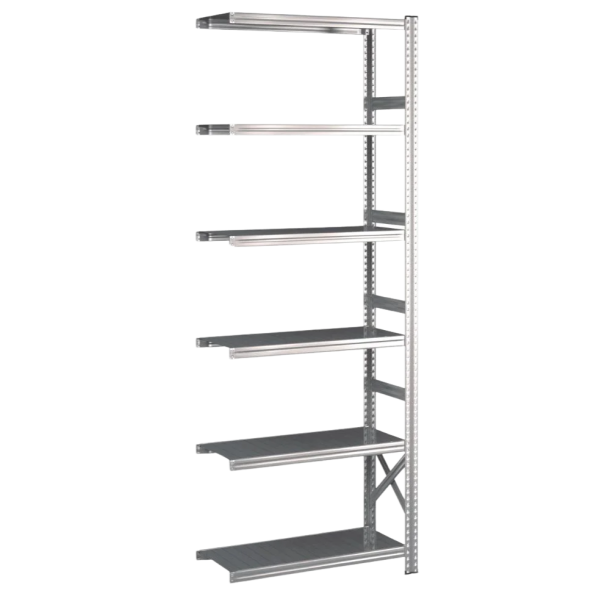 Lagerreol flgefag med 6 hylder  H: 2500 mm, L: 900 mm  Vlg mellem 5 dybdevarianter