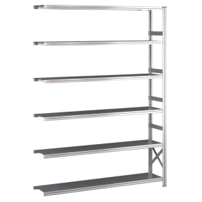 Lagerreol flgefag med 6 hylder  H: 2500 mm, L: 1500 mm  Vlg mellem 5 dybdevarianter