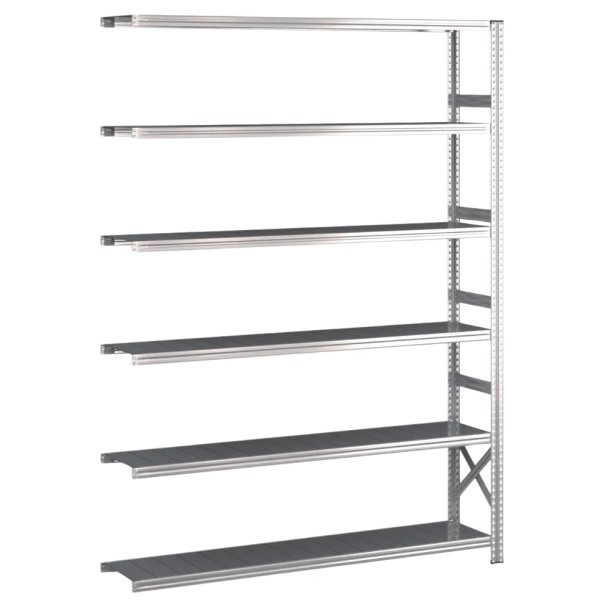 Lagerreol flgefag med 6 hylder  H: 2500 mm, L: 1500 mm  Vlg mellem 5 dybdevarianter