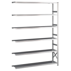 Lagerreol flgefag med 6 hylder  H: 2500 mm, L: 1800 mm  Vlg mellem 5 dybdevarianter