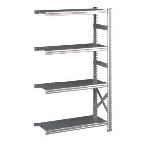Lagerreol flgefag med 4 hylder  H: 1576 mm, L: 900 mm  Vlg mellem 5 dybdevarianter