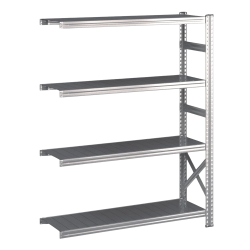 Lagerreol flgefag med 4 hylder  H: 1576 mm, L: 1200 mm  Vlg mellem 5 dybdevarianter