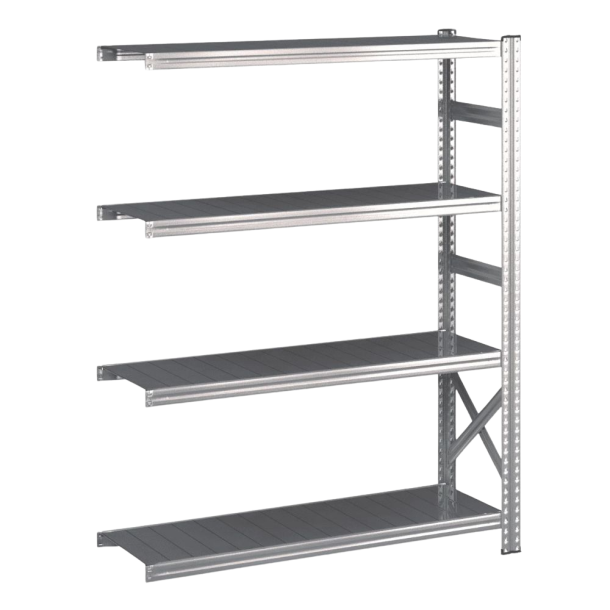 Lagerreol flgefag med 4 hylder  H: 1576 mm, L: 1200 mm  Vlg mellem 5 dybdevarianter