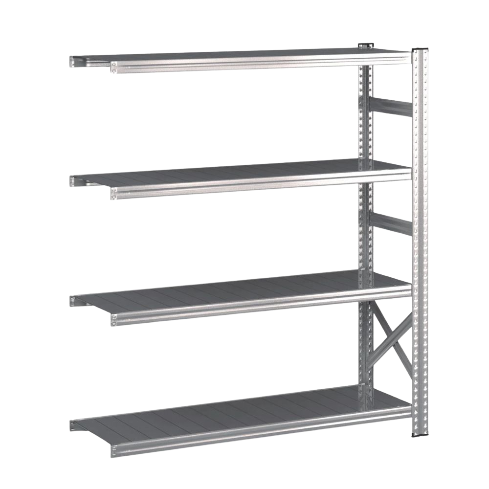 Flgefag - 4 hylder | H: 1576 mm - L: 1500 mm | 5 dybde varianter