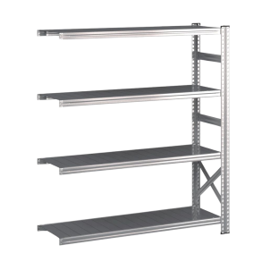Lagerreol flgefag med 4 hylder  H: 1576 mm, L: 1500 mm  Vlg mellem 5 dybdevarianter