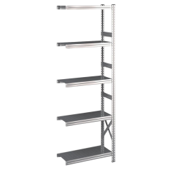 Lagerreol flgefag med 5 hylder  H: 1972 mm, L: 600 mm  Vlg mellem 5 dybdevarianter