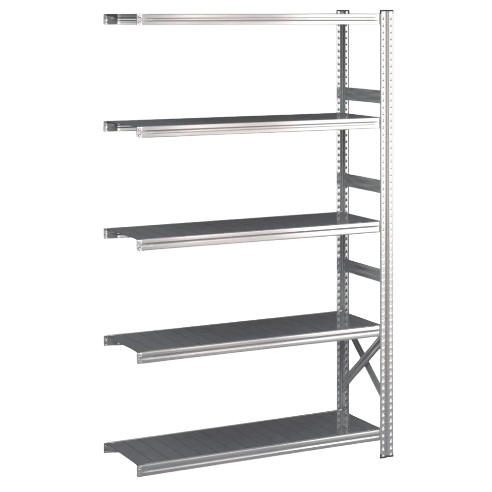 Flgefag - 5 hylder | H: 1972 mm - L: 1200 mm | 5 dybde varianter