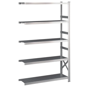 Lagerreol flgefag med 5 hylder  H: 1972 mm, L: 1200 mm  Vlg mellem 5 dybdevarianter
