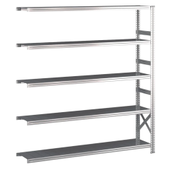 Lagerreol flgefag med 5 hylder  H: 1972 mm, L: 1800 mm  Vlg mellem 5 dybdevarianter