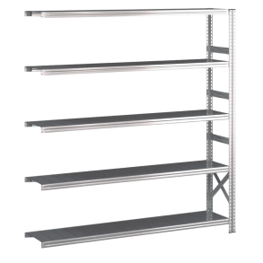 Lagerreol flgefag med 5 hylder  H: 1972 mm, L: 1800 mm  Vlg mellem 5 dybdevarianter