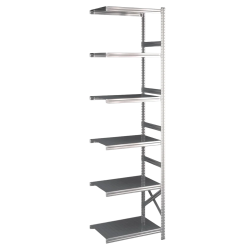 Lagerreol flgefag med 6 hylder  H: 2500 mm, L: 600 mm  Vlg mellem 5 dybdevarianter