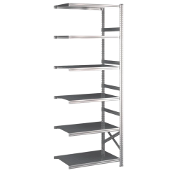 Lagerreol flgefag med 6 hylder  H: 2500 mm, L: 900 mm  Vlg mellem 5 dybdevarianter