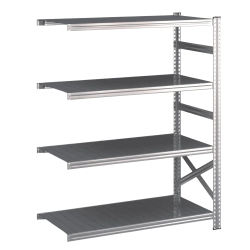 Lagerreol flgefag med 4 hylder  H: 1576 mm, L: 1200 mm  Vlg mellem 5 dybdevarianter