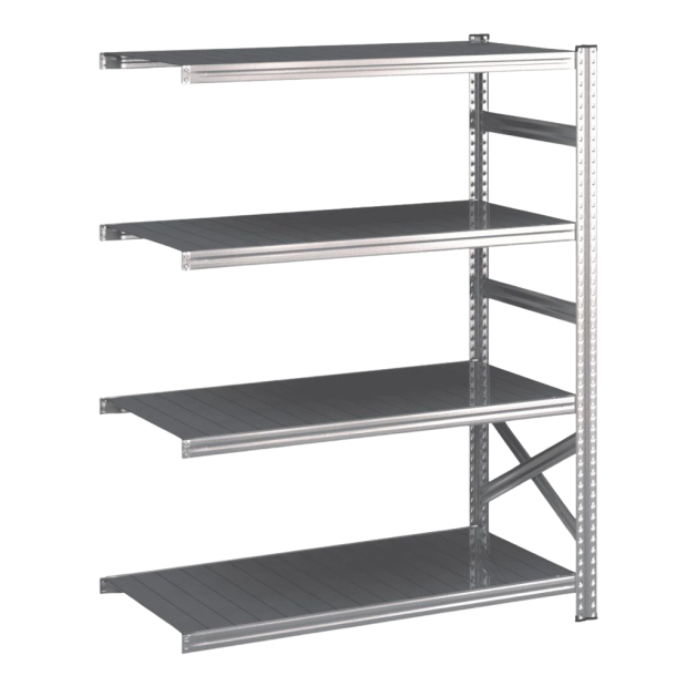 Lagerreol flgefag med 4 hylder  H: 1576 mm, L: 1200 mm  Vlg mellem 5 dybdevarianter