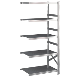 Lagerreol flgefag med 5 hylder  H: 1972 mm, L: 900 mm  Vlg mellem 5 dybdevarianter
