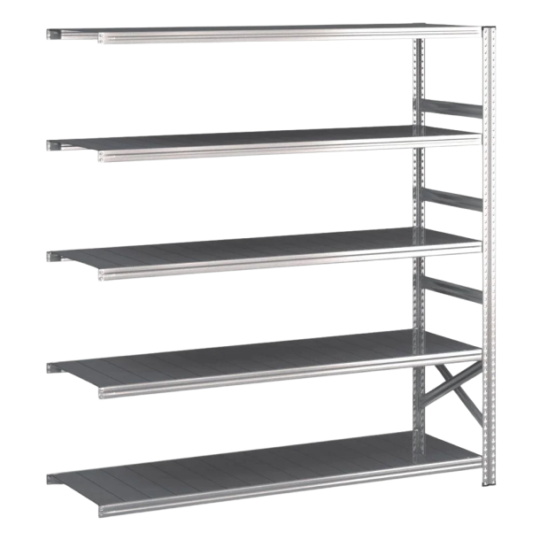 Lagerreol flgefag med 5 hylder  H: 1972 mm, L: 1500 mm  Vlg mellem 5 dybdevarianter