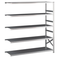 Lagerreol flgefag med 5 hylder  H: 1972 mm, L: 1800 mm  Vlg mellem 5 dybdevarianter