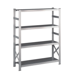 Lagerreol startfag med 4 hylder  H: 1576 mm, L: 1200 mm  Vlg mellem 5 dybdevarianter