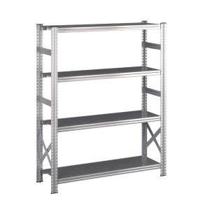 Lagerreol startfag med 4 hylder  H: 1576 mm, L: 1200 mm  Vlg mellem 5 dybdevarianter