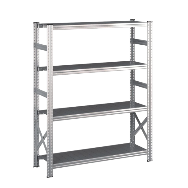 Lagerreol startfag med 4 hylder  H: 1576 mm, L: 1200 mm  Vlg mellem 5 dybdevarianter