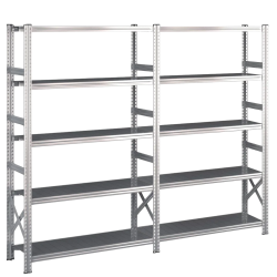 Lagerreol 2 fag  H: 1972 mm  Vlg selv dybde og lngde