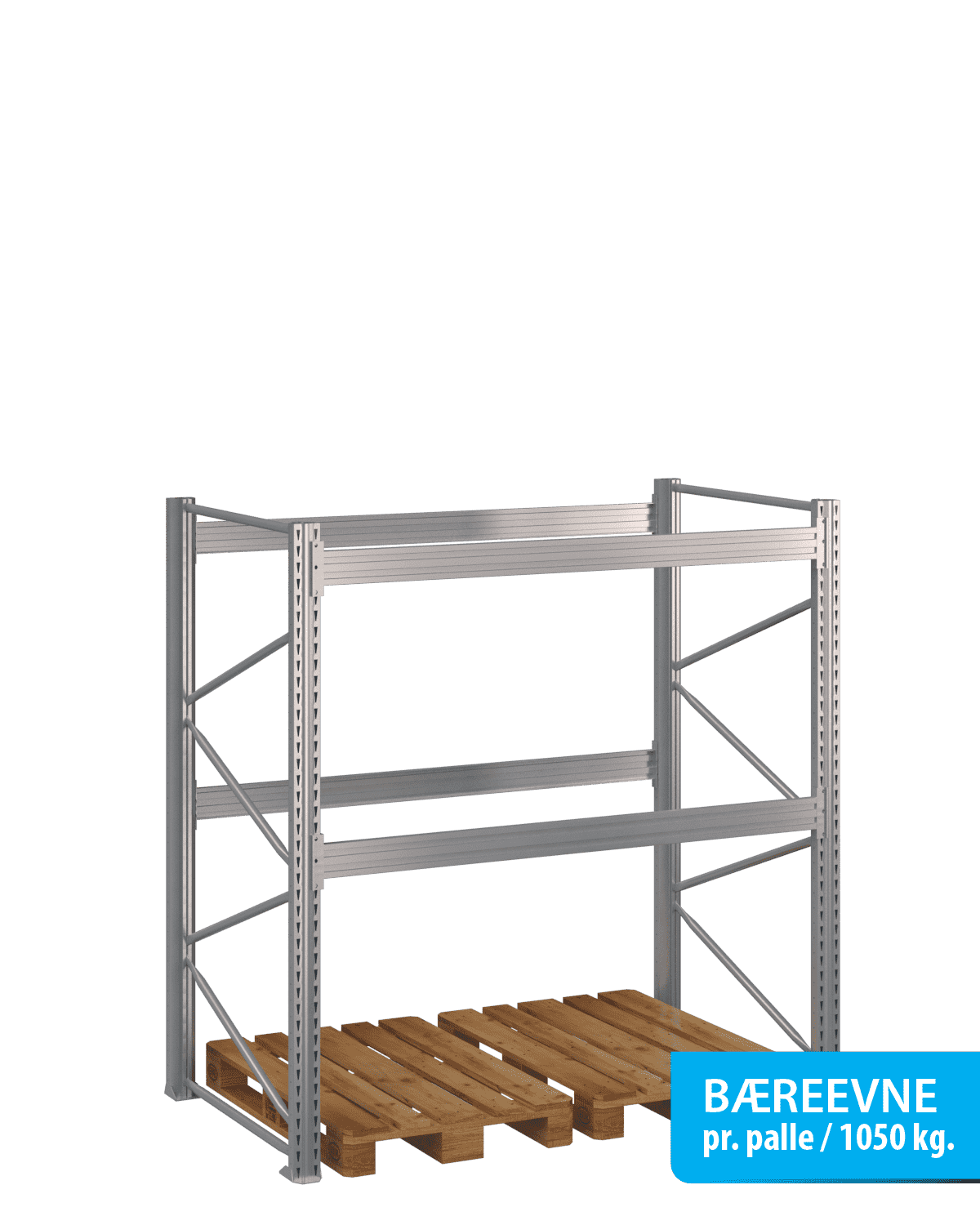 Pallereol Startfag - 2 Brelag | H: 2000 mm L: 1800 mm D: 1100 mm breevne 1050 kg.