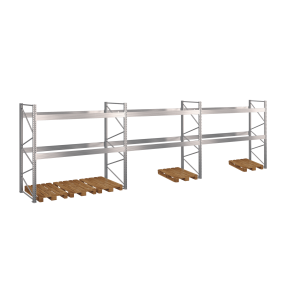 Pallereol 3 fag  H: 2500 mm, L: 8460 mm, D: 1100 mm  Vlg breevne