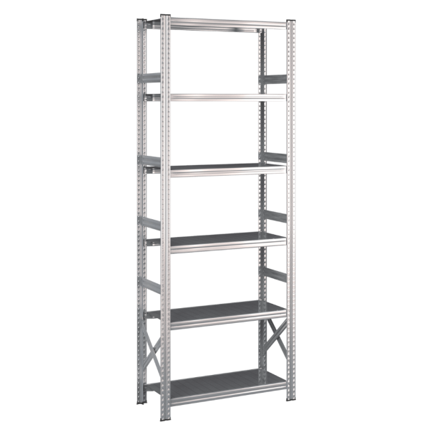 Lagerreol startfag med 6 hylder  H: 2500 mm, L: 900 mm  Vlg mellem 5 dybder