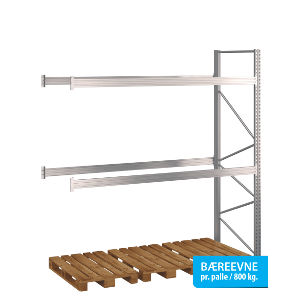 Pallereol flgefag med 2 brelag  H: 3000 mm, L: 2700 mm, D: 1100 mm  Vlg breevne