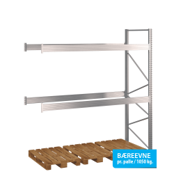 Pallereol flgefag med 2 brelag  H: 3000 mm, L: 2700 mm, D: 1100 mm  Vlg breevne