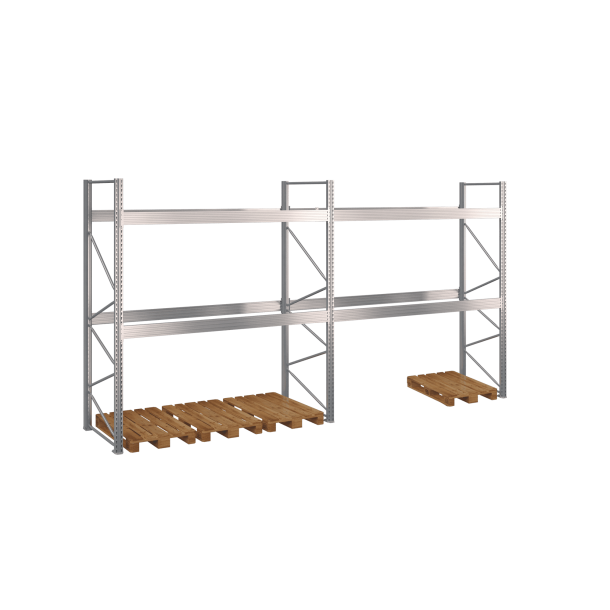 Pallereol 2 fag � H: 3000 mm, L: 5670 mm, D: 1100 mm � V�lg b�reevne