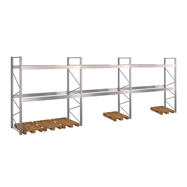 Pallereol 3 fag  H: 3000 mm, L: 8460 mm, D: 1100 mm  Vlg breevne