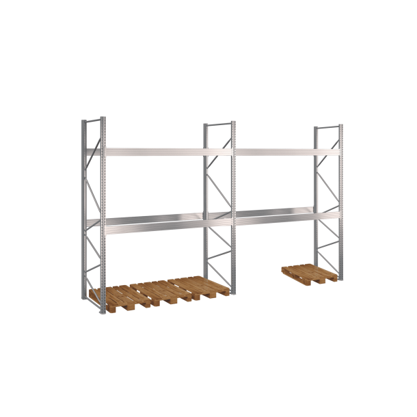 Pallereol 2 fag  H: 3500 mm, L: 5670 mm, D: 1100 mm  Vlg breevne