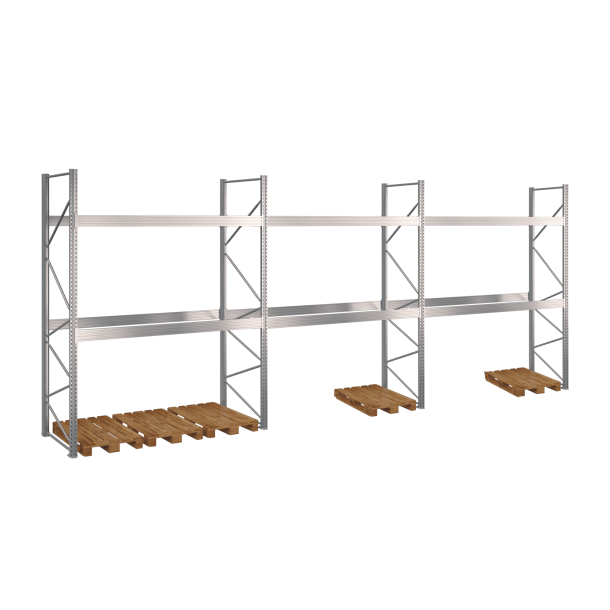 Pallereol 3 fag  H: 3500 mm, L: 8460 mm, D: 1100 mm  Vlg breevne