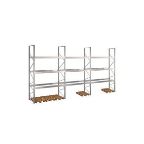 Pallereol 3 fag  H: 4500 mm, L: 8460 mm, D: 1100 mm  Vlg breevne