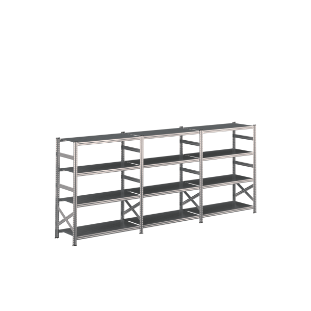 Lagerreol 3 fag  H: 1576 mm  Vlg selv dybde og lngde