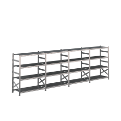 Lagerreol 4 fag  H: 1576 mm  Vlg selv dybde og lngde