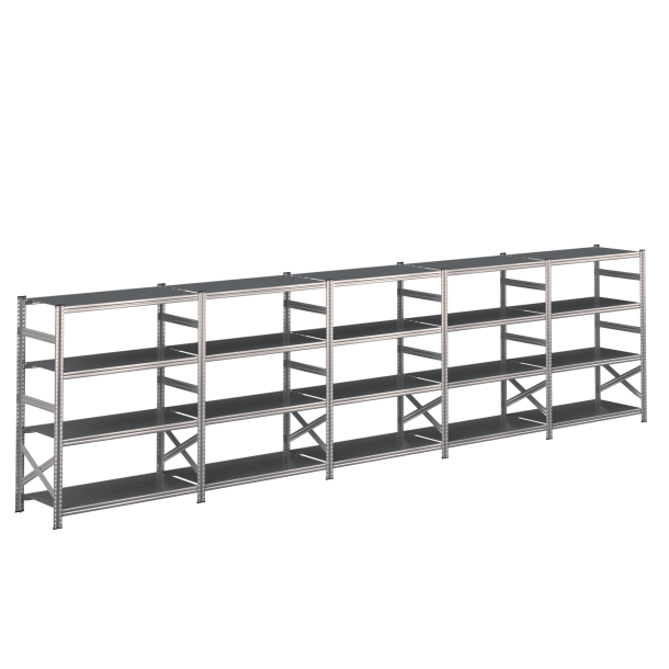 Lagerreol 5 fag  H: 1576 mm  Vlg selv dybde og lngde