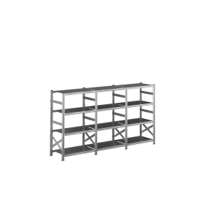 Lagerreol 3 fag  H: 1576 mm  Vlg selv dybde og lngde